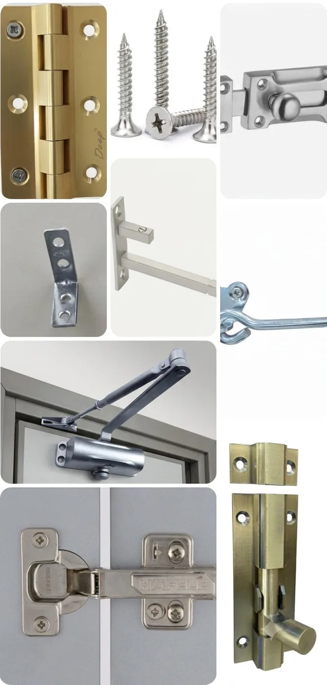 Hinges and architectural hardware displays