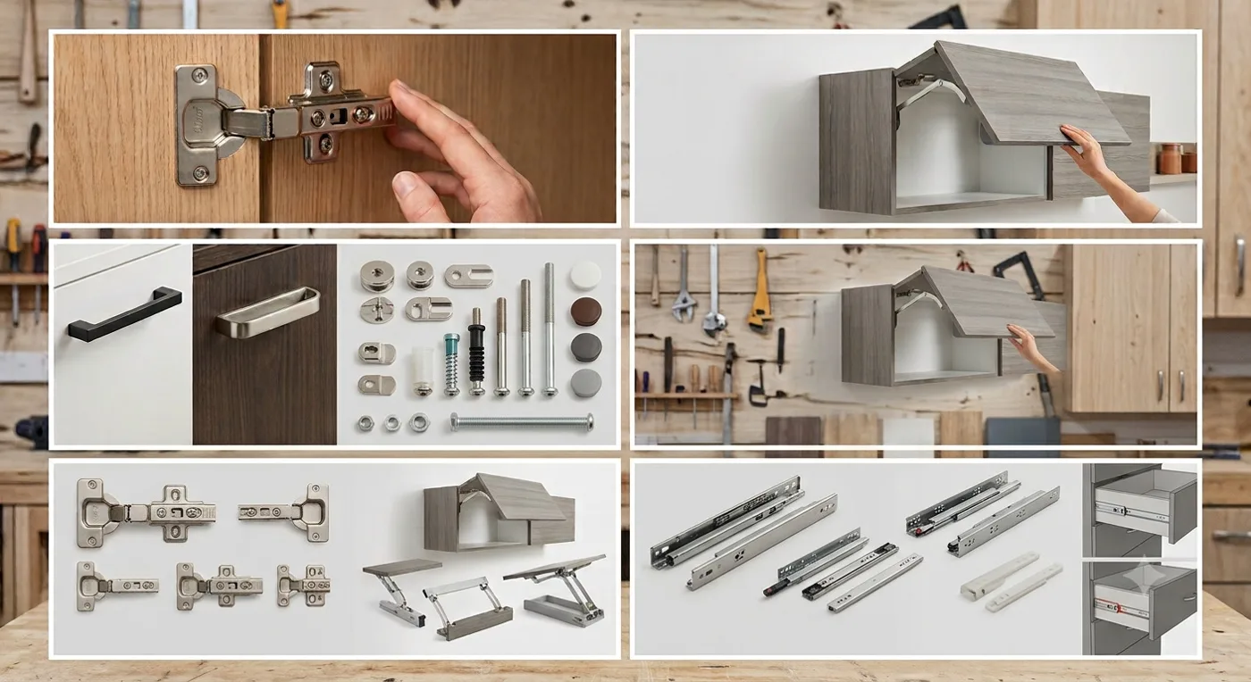 Cabinet handle and knob sample boards